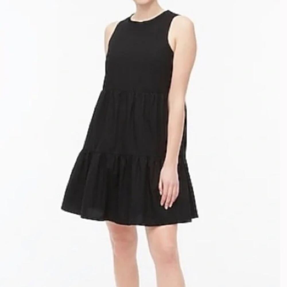 J Crew Factory Tiered Mini Short Sleeve Knee Length Dress
